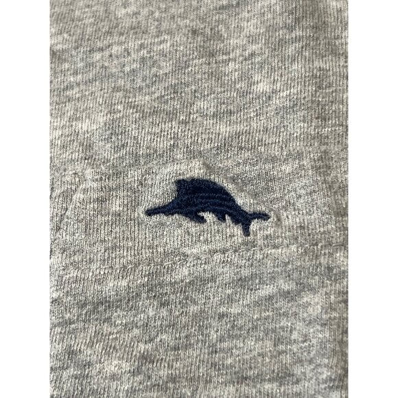 Tommy Bahama Boys Gray Pocket T Shirt Short Sleeves Blue Embroidery LogoSize L(6 - Picture 3 of 4